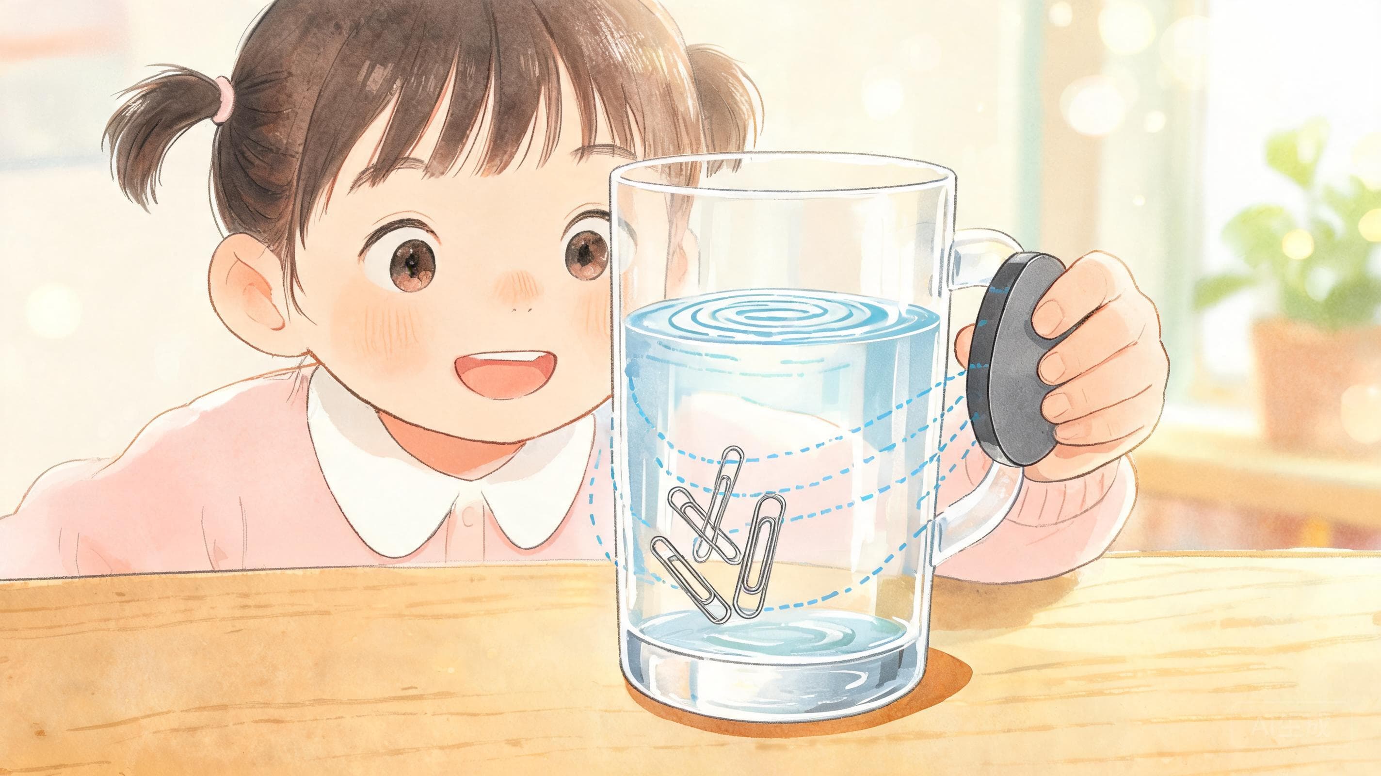 穿越水的力量主视觉——磁力进了水还有劲吗？隔水、隔纸、隔布三连测，给磁力的"穿透力"画一张成绩单。