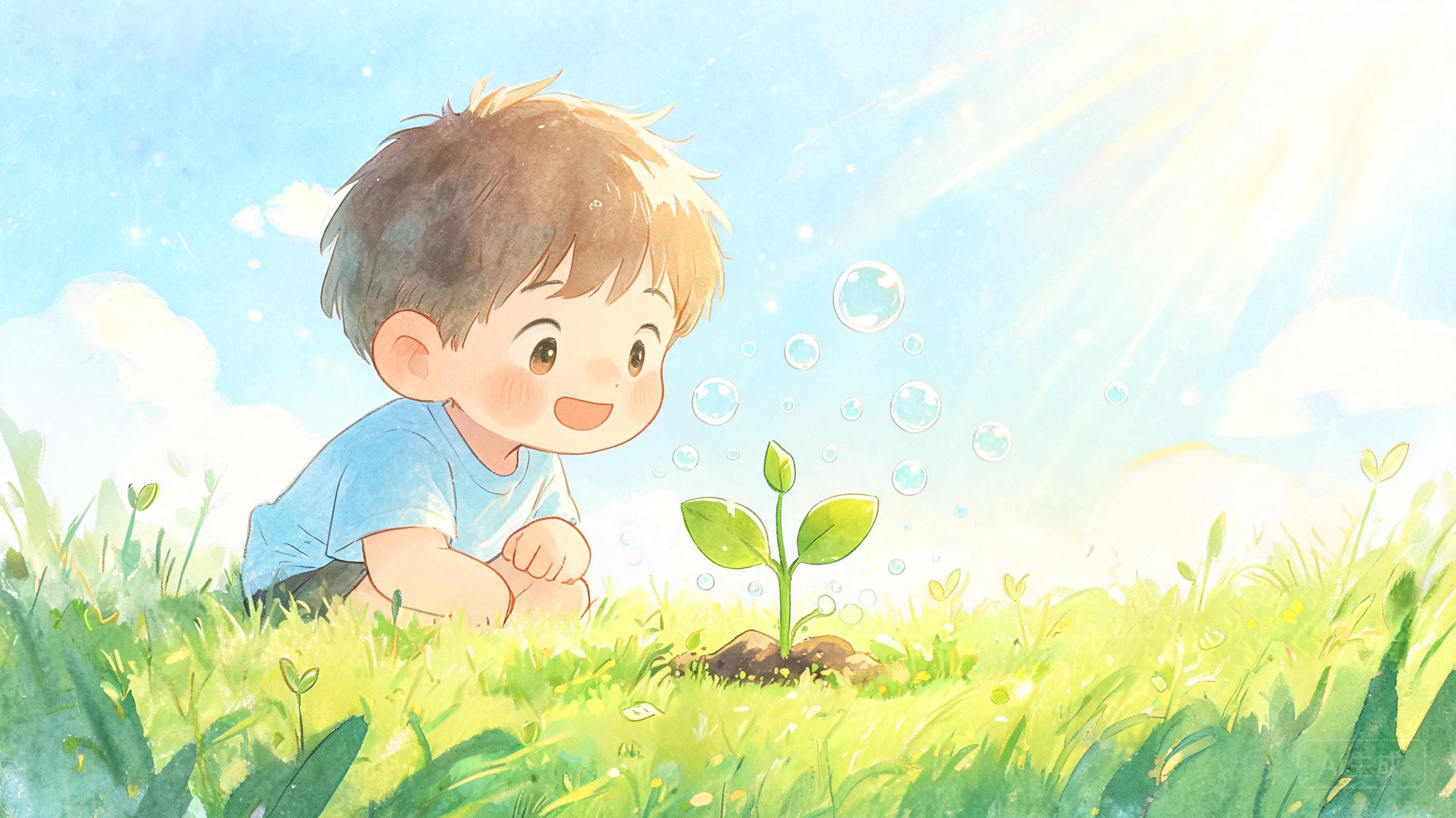 太阳的呼吸主视觉——湿手帕晾一会儿就干了，水去哪儿了？太阳每呼吸一次，地球上就有一场水的旅行。