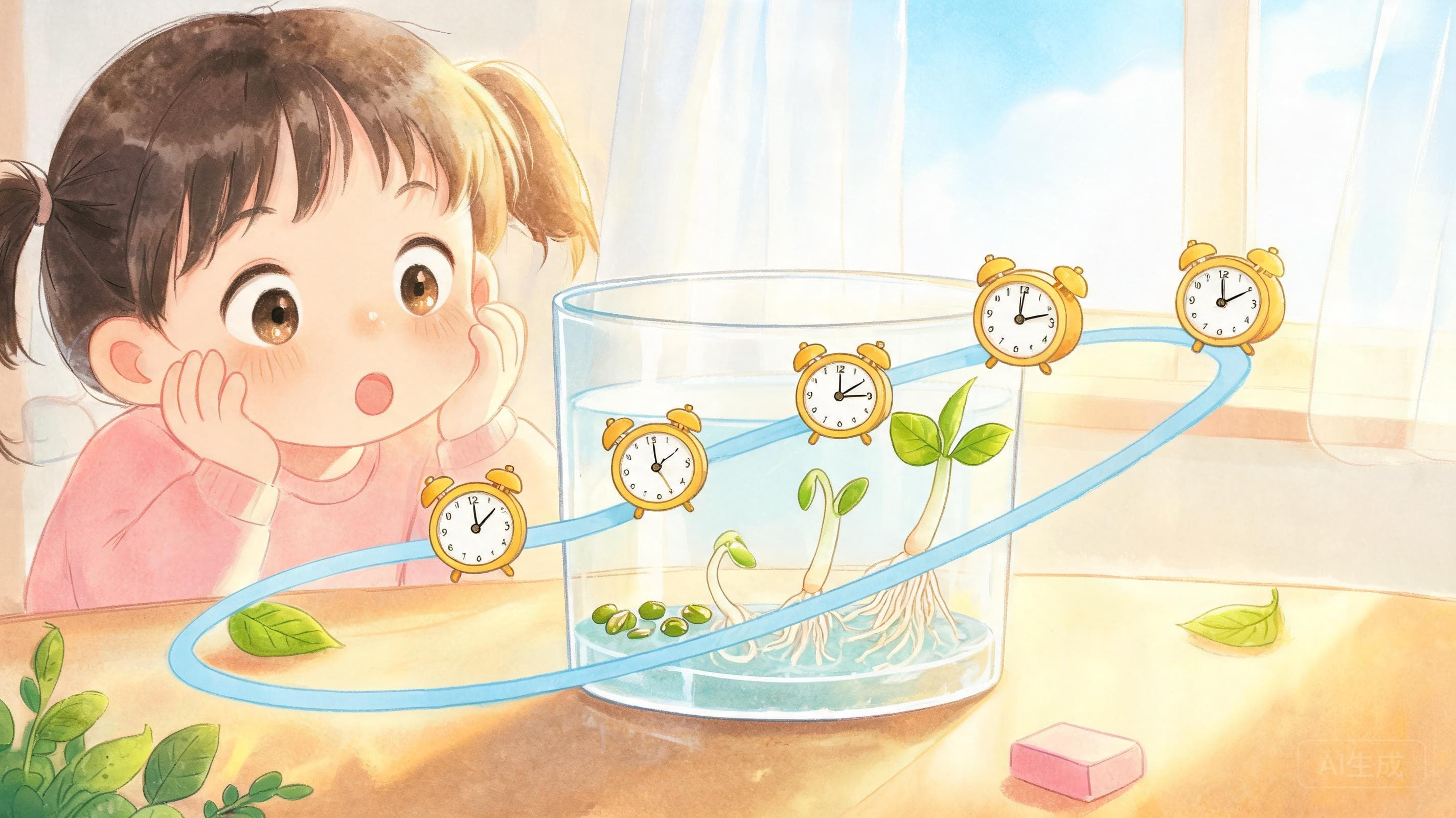 种子醒来的108小时主视觉——厨房里的蒜宝宝怎么知道春天来了？一颗蒜头，108 小时的等待，一场生命的直播。
