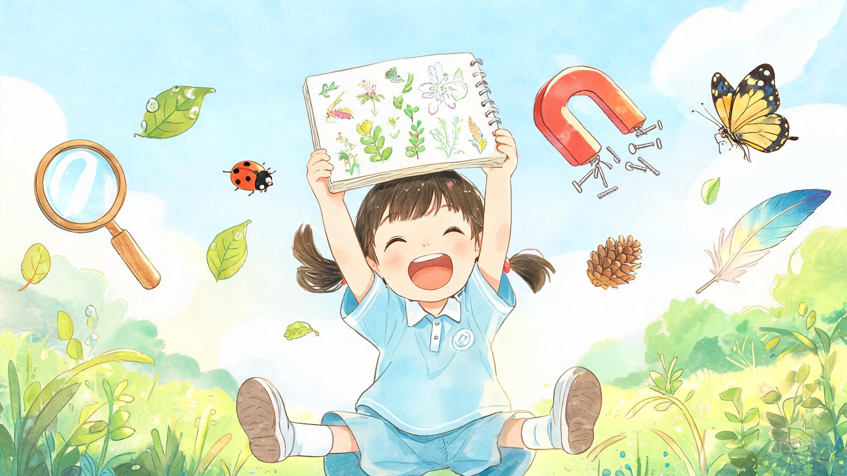 我的第一个发现主视觉——一学期的观察攒了一肚子的"为什么"——今天选出你最想解开的那一个,宣告你的第一个发现。
